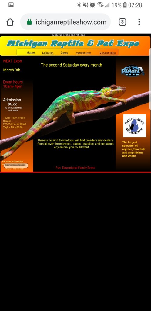 Michigan reptile show and pet expo