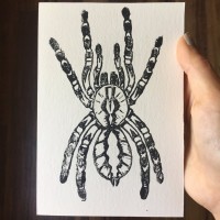 Spider block print